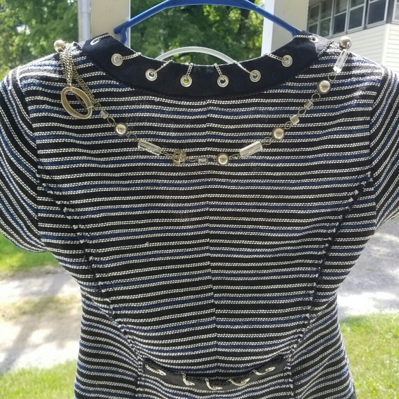 White House Black Market Jacket Size 00 Navy,Blk - Picture 7 of 8